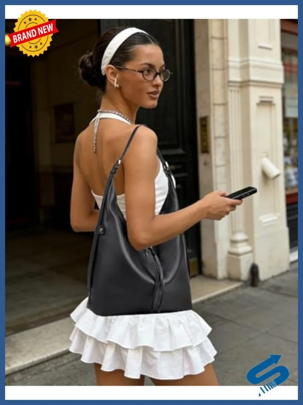 Genuine Pebbled Leather Hobo Bag - Soft Shoulder Crossbody Purse